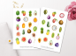 Preview: Tropical Fruits Sticker Set